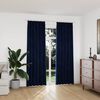 vidaXL Tende Oscuranti con Ganci 2 pz Blu Scuro in Velluto 140x225 cm