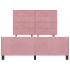 vidaXL Letto a molle con testiera Rosa 140 x 190 cm Velluto