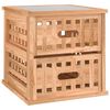 vidaXL Comodino 34x34x34 cm in Legno Massello di Noce