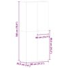 vidaXL Mobile per scarpe Grigio 80 x 35.5 x 180 cm Legno multistrato