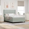 vidaXL Letto a molle con testiera Grigio chiaro 140 x 190 cm Velluto