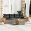 vidaXL Set Divano da Giardino 5 pz con Cuscini Grigio in Polyrattan