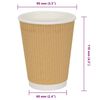 vidaXL Bicchieri da Caff&egrave; in Carta 500 pz 12oz 300ml Marrone