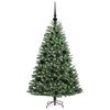 vidaXL Albero di Natale Artificiale con Rami Pieghevoli Verde 120 cm