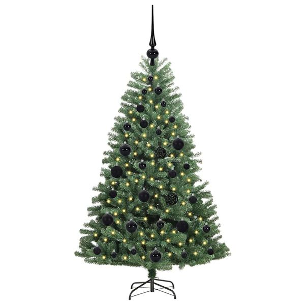 vidaXL Albero di Natale Artificiale con Rami Pieghevoli Verde 120 cm