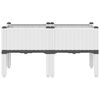 vidaXL Fioriera da Giardino con Gambe Bianco 80x40x42 cm in PP