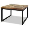 vidaXL Tavolino da Salotto in Legno di Teak e Resina 60x60x40 cm