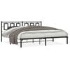 vidaXL Giroletto con Testiera in Metallo Nero 193x203 cm