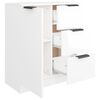 vidaXL Credenza 60x30x70 cm in Legno Multistrato Bianco Lucido