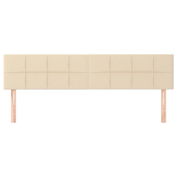 vidaXL Testiera Crema 180x5x78/88 cm in Tessuto