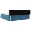 vidaXL Letto con Contenitore Blu Scuro 200 x 200 cm Velluto