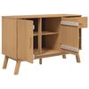 vidaXL Credenza OLDEN Marrone 114x43x73,5 cm in Legno Massello di Pino