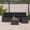 vidaXL Set Divano da Giardino 6 pcs Nero
