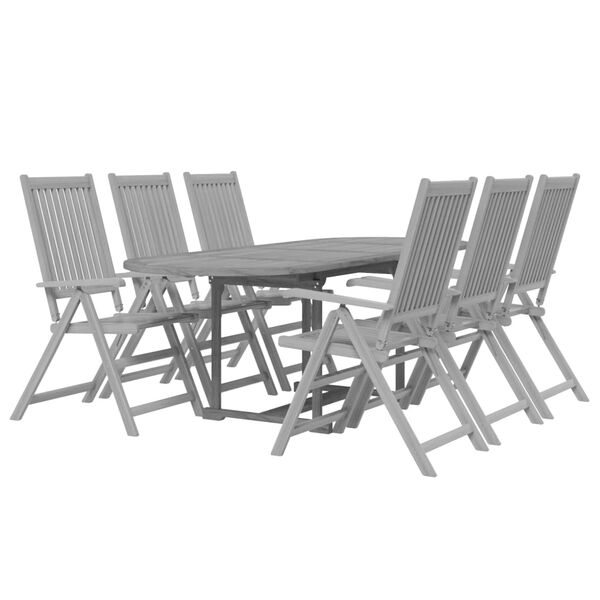 vidaXL Set da Pranzo da Giardino 7 pz in Legno Massello di Acacia