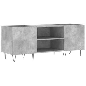 vidaXL Mobile Porta Dischi Grigio Cemento 121x38x48 Legno Multistrato