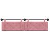 vidaXL Testata appesa Montaggio a parete Rosa 210 x 55 x 5 cm Velluto