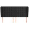 vidaXL Testiera ad Orecchio Nera 203x23x118/128 cm in Velluto