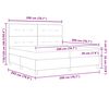 vidaXL Letto a molle con materasso con led Talpa 200 x 200 cm Tessuto