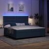 vidaXL Letto a molle con materasso con led Blu 200 x 200 cm Tessuto