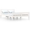 vidaXL Giroletto Bianco in Legno Massello 135x190 cm Double