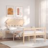 vidaXL Letto per Anziani con Testiera Small Double in Legno Massello