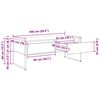 vidaXL Tavolino da salotto con cassetto Legno vecchio 100 x 46 x 40 cm