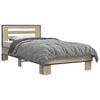vidaXL Struttura letto con testata Rovere Sonoma 80 x 200 cm
