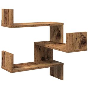 vidaXL Mensole Angolari 2pz Legno Antico 40x40x49,5 cm in Truciolato