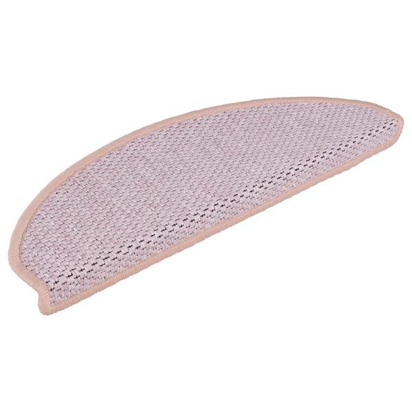vidaXL Tappeti Autoadesivi Scale Aspetto Sisal 30 pz 65x21x4 cm Rosa