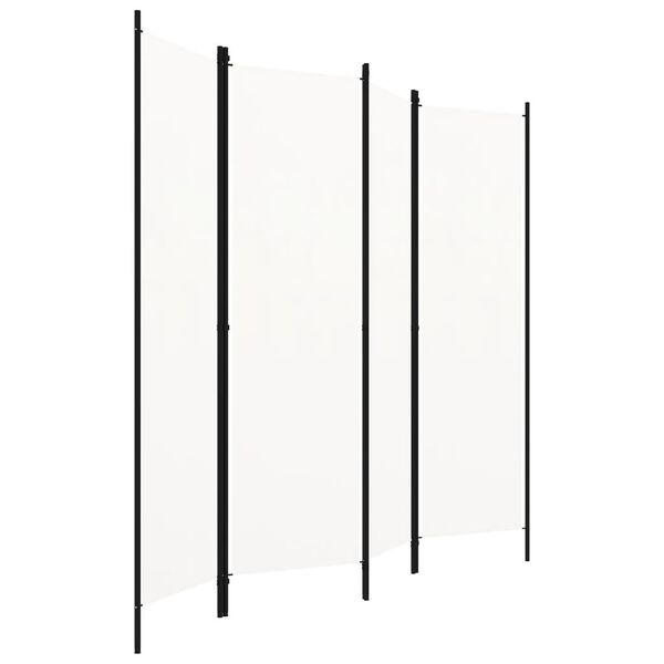 vidaXL Paravento a 5 Pannelli Bianco 200x180 cm