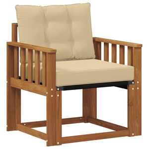 vidaXL Divano da esterno Legno di Acacia Massello e Textilene Naturale