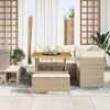 vidaXL Set Divano da Giardino con cuscino 8 pcs beige e panna