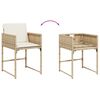vidaXL Set da Pranzo da Giardino 13 pz con Cuscini Beige in Polyrattan