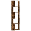 vidaXL Libreria Angolare 5Ripiani Rovere Fumo 50x50x179 cm Multistrato