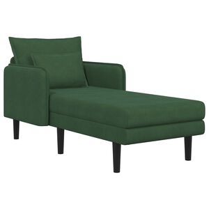 vidaXL Chaise longue oversize Verde Scuro Tessuto in velluto a coste