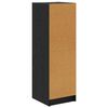 vidaXL Credenza Rovere Nero 35 x 37 x 109 cm Legno multistrato