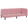 vidaXL Cornice del letto ad angolo Rosa 80 x 200 cm Velluto