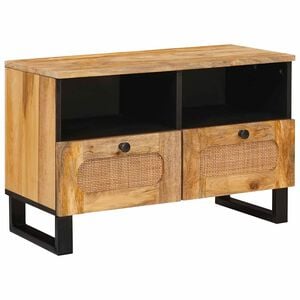 vidaXL Mobile TV Marrone 70 x 33 x 46 cm Legno di mango massello