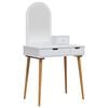 vidaXL Set Tavolo da Trucco FAUSKE 3 pcs Bianco 76 x 50 x 143 cm