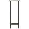 vidaXL Gambe per tavolo consolle antracite 2 pz 38x(72-73) cm in acciaio