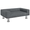 vidaXL Lettino per Cani Grigio Scuro 70x45x26,5 cm in Velluto