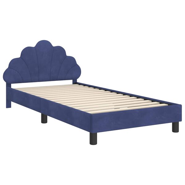 vidaXL Struttura letto bambini con testata Blu Polizia 90 x 190 cm