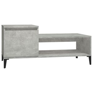 vidaXL Tavolino Salotto Grigio Cemento 100x50x45 cm Legno Multistrato