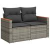 vidaXL Set Divano da Giardino 9pz con Cuscini Grigio Polyrattan Acacia