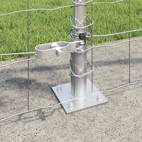 vidaXL Recinzione con Posto Argento 1 x 10 m Acciaio