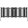vidaXL Cancello per Recinzione da Giardino in Acciaio 400x125 cm Antracite