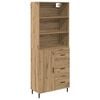 vidaXL Credenza 2 pz Rovere artigianale 69,5 x 32,5 x 180 cm