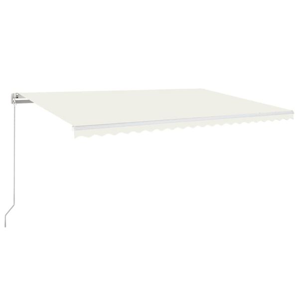 vidaXL Tenda da Sole Retrattile Manuale 500x350 cm Crema