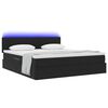 vidaXL Letto con contenitore e LED con led Nero 160 x 200 cm Velluto