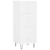 vidaXL Credenza Bianca 34,5x34x180 cm in Legno Multistrato